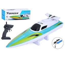 Катер на радиоуправлении, 2.4G, аккумулятор, 34 см, USB-зарядка, 38x13.5x13.5 см (В ассортименте)