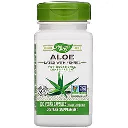 Алое Вера з фенхелем Nature's Way 140 мг 100 вегетаріанських капсул (NWY10150)