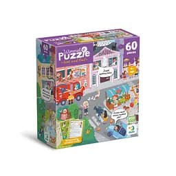 Детский виммельпазл "Городок профессий" DoDo Toys 300662, 60 элементов