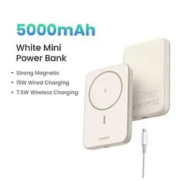 Магнітний Magsafe Павербанк Ugreen PB560 5000 mAh 15 Вт з бездротовою магнітною зарядкою для iPhone бежевий - мініатюра 3