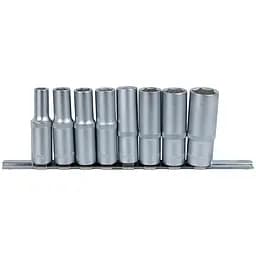 Набор насадок Sigma шестигранных удлиненных 1/2" на планке 8 шт CrV (6003691)