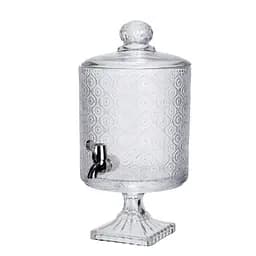 Лимонадница с краном на подставке стеклянная 4.5 л 39 см Прозрачный Yiwu HP-19-3045-7