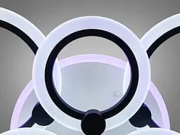 Стельова LED люстра з пультом та підсвічуванням, 82W, чорна - мініатюра 4