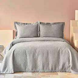 Покривало з наволочкою Karaca Home - Back To Basic gri 160x240 полуторний
