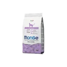 Сухой корм для кошек Monge Cat Sterilised со вкусом курицы и лосося 1,5 кг (8009470011938)