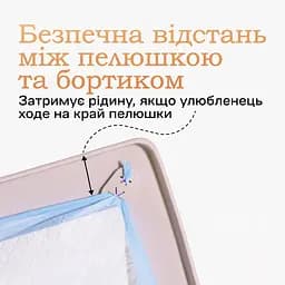 Туалет лоток під пелюшку для собак 60х40 ПУХНАСТЕ ЩАСТЯ бежевий - мініатюра 5