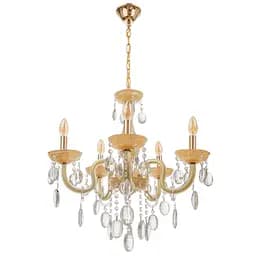 Люстра свічка Brille підвісна кришталева E14 40W G (BCL-382S/5)