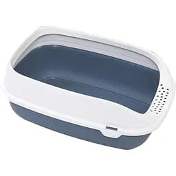 Туалет для кішок MPS Beta Plus Maxi Dark Blue з рамкою 49 x 39 x 17 см