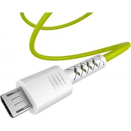 Дата кабель USB 2.0 AM to Micro 5P 1.0m Soft white/lime Pixus (4897058531176)