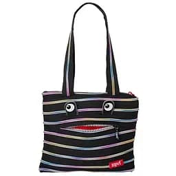 Сумка Zipit Monster Tote Black & Rainbow Teeth (ZBZM-1)