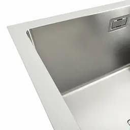 Кухонна мийка Platinum Handmade нержавійка 78x50 L (один отвір, квадратний сифон, 3,0/1,0 мм), Нержавіюча сталь - мініатюра 5