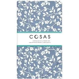 Простынь Cosas на резинке в детскую кроватку 60х120 flowers, голубой (FlowersWhiteBlue_120)