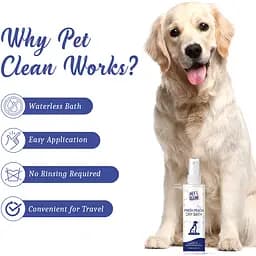 Сухий шампунь Pet Clean Dry Bath Fresh Peach для домашніх тварин з ароматом персику 250 мл - мініатюра 4