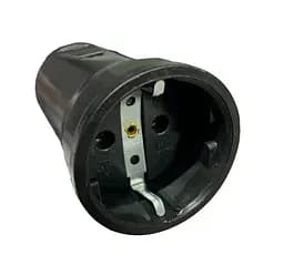 Розетка (гніздо) штепсельне каучук з/з IP44 16A Lumano чорна (black) (19384)