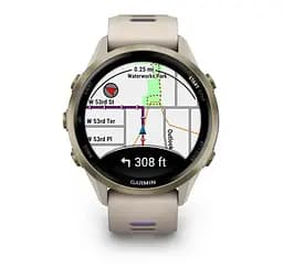 Смарт-годинник Garmin Forerunner 970 French Gray Soft Gold Titanium with French Gray/Translucent Indigo Silicone with Soft Gold Buckle (010-02969-62) - мініатюра 2