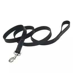 Coastal Circle-T Dog Leash шкіряний Повідець для собак 1.6см х 1.8м Чорний 1.6 см.Х1.8 м