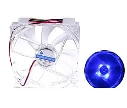 Кулер корпусний Voltronic C12025B Fan DC sleeve fan 4pin 120 мм LED Blue - мініатюра 2