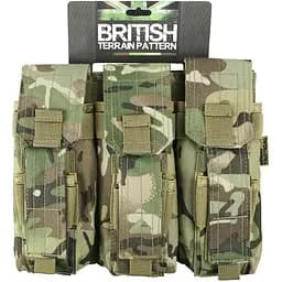 Підсумок для АК і пістолетного магазину Kombat UK Triple Mag Pouch with Pistol Mag (1000-kb-tpmp-btp)