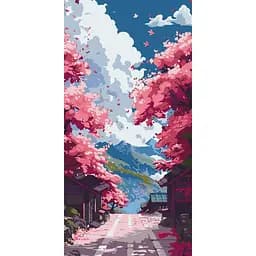 Картина за номерами Весняний краєвид 11570-AC 40х80 см