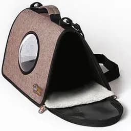 k&h Lookout сумка-переноска для собак і котів шоколадний L 50.8x32.38x27.94 см