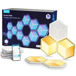 Набір настінних світильників Govee H606A Glide Hexagon Light, 7, RGBIC, WI-FI/Bluetooth, білий