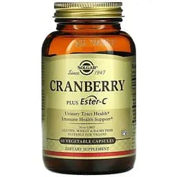 Клюква плюс эстер-С Solgar Cranberry Plus Ester-C 60 вегетарианских капсул