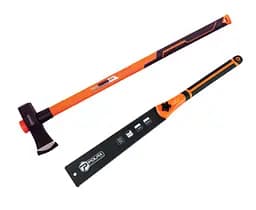 Набор садовых инструментов Polax топор-колун 2.7кг и ножовка по дереву двухсторонняя (770-20)