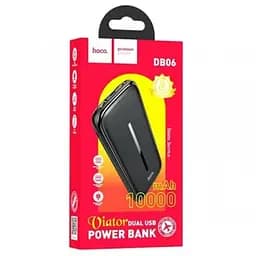 Портативна батарея Power Bank Hoco DB06 VIATOR 2 USB/Xiaomicro/Type-C 10.000mAh Black - мініатюра 2