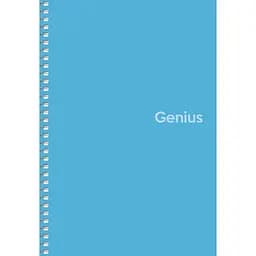 Зошит для записів Genius А5, в клітинку, спіраль, 80 л., блакитний (A5-080-6806K)