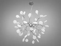 Люстра стельова LED Diasha 887-45A SL Світлячок, 45 ламп, 220V, хром сатин, сучасний стиль для вітальні, коридору