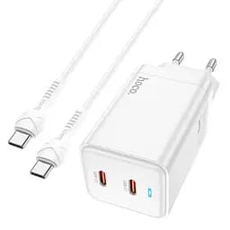 Зарядний пристрій Hoco Type-c to Type-c Cable Starlight N23 45 ватів біле