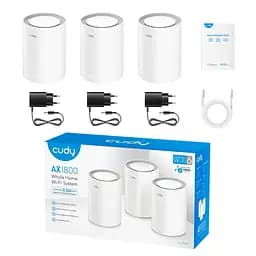 Маршрутизатор WiFi Mesh-система WiFi 6 Cudy M1800 (3-Pack) 3 штуки дводіапазонні гігабітні AX1800 (73-00516) - мініатюра 5