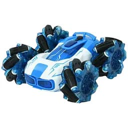Машинка HG4-33-01 синя, трюкова р/к 2.4G, 16 см, акумулятор, світло та музика, роликові колеса