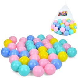 Набор шариков для сухого детского бассейна MR 1409, 40 шт. 5.5 см (голубой, розовый, синий, желтый)