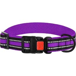 Ошейник для собак BronzeDog Mesh, размер S, 25-33х2 см, фиолетовый