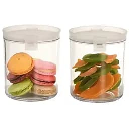 Набір контейнерів акрилових Motek Jarlock 2 шт круглої форми на 0,65 л (JAR-SET)