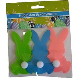 Набір для декорування Аплі Краплі Зайчики з помпонами з фетру