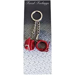 Брелок Feral Feelings Наручники з пряжкою Червоний