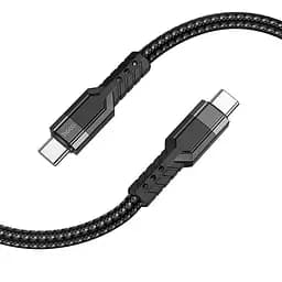 Кабель Hoco Type-C to Type-C charging data cable U110, 1,2 м 60 Вт черный