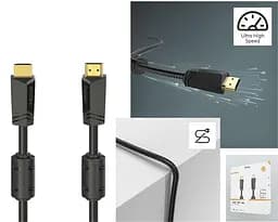 Кабель Hama HDMI (M/M) 10м, 4K, чорний teh0013638 - мініатюра 5