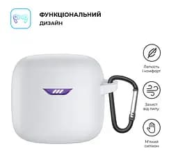 Силіконовий чохол для навушників JBL Tune Flex, Hang Case, білий, ультратонкий захисний кейс товщиною 2 мм, захист від подряпин, пилу та ударів, компактний, з карабіном для кріплення, ArmorStandart (ARM79922) - мініатюра 2