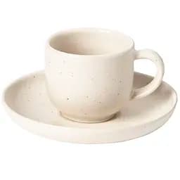Чашка Casafina Pacifica для кофе с блюдцем 12 см 70 мл бежевая (560673982553)