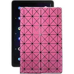 Чехол StatusCASE из экокожи для планшета TCL 10 TABMAX LTE Розовый ромб