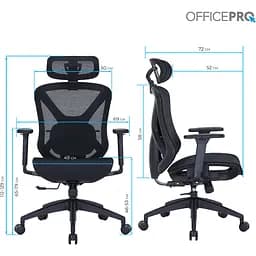 Офісне крісло Officepro Atlas OC630-B-B-B Black [148898] - мініатюра 7