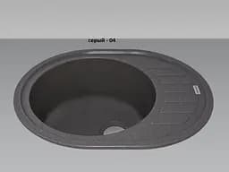 Кухонна мийка Adamant OVUM графіт 615x495x200 мм, з крилом 61,5 см - мініатюра 3