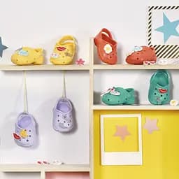 Взуття Baby Born Cандалі зі значками, для ляльки, червоні, 43 см (831809-4) - мініатюра 6