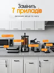 Багатофункціональна мультипіч Sokany AIR FRYER GRILL на 7,5 л 2200 Вт чорний - мініатюра 5