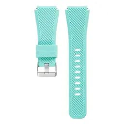Силіконовий ремінець Watchbands для Samsung Gear S3 Samsung Galaxy Watch 46mm Silver - бірюзовий (WB001TURQUOISE) - мініатюра 2