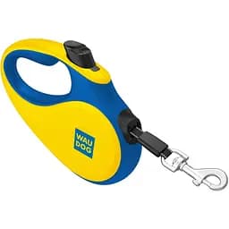 Повідець-рулетка для собак Waudog R-leash, малюнок Colors of freedom, M, до 25 кг, 5 м, світловідбивна стрічка - мініатюра 3