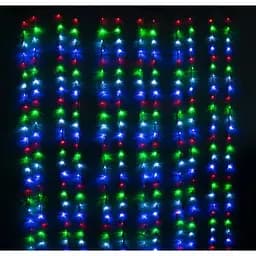 LED гірлянда Водоспад 3х2м від мережі 400 світлодіодів Довговічна різдвяна гірлянда-штора для святкового декору будинку Кольорова